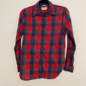 Ralph Lauren Denim & Supply Red Green and Blue Plaid Button Down Long Sleeve